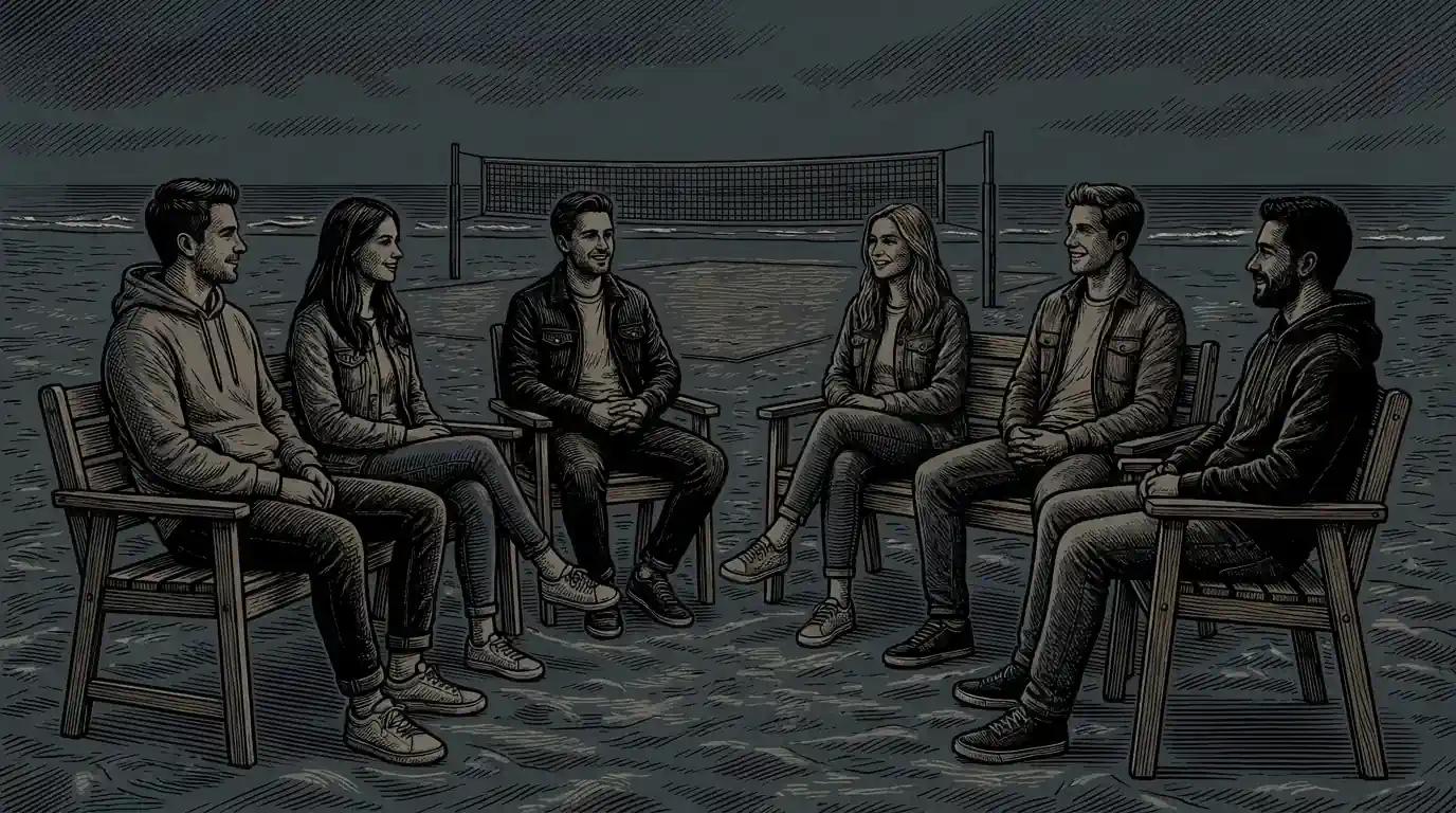 Círculo de conversas pós vôlei
